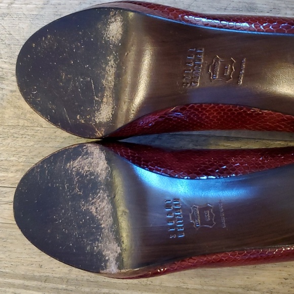 Stuart Weitzman Logo Plainfield Vino Crystal Snake Peep Toe Platform - Picture 10 of 10